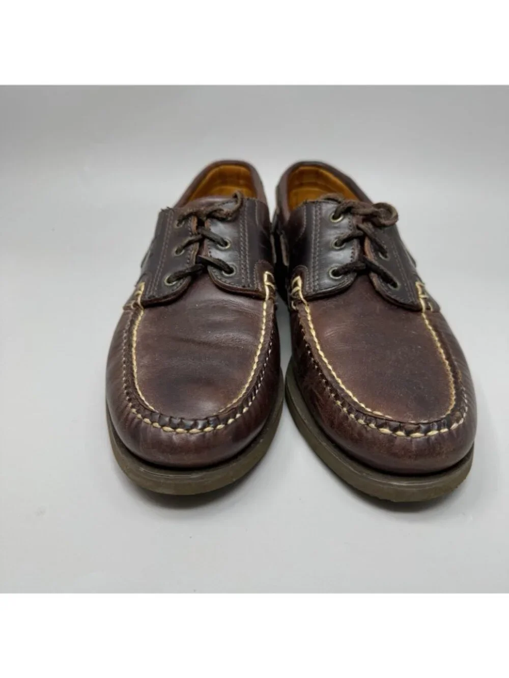 Allen Edmonds Mens Size 11D Dark Brown Leather Key Largo Boat Shoes